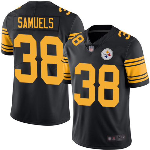 Men Pittsburgh Steelers Football 38 Limited Black Jaylen Samuels Rush Vapor Untouchable Nike NFL Jersey